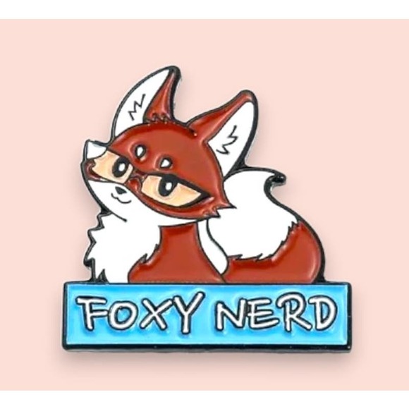 jewelry-new-fox-foxy-nerd-kawaii-cute-enamel-pin-poshmark